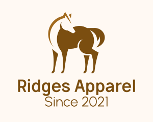 Brown Horse Stallion logo design