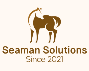 Brown Horse Stallion logo design