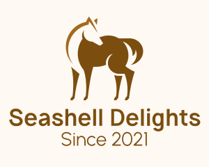 Brown Horse Stallion logo design