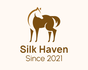 Brown Horse Stallion logo design