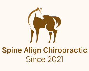 Brown Horse Stallion logo design