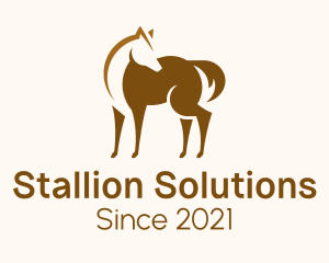 Stallion - Brown Horse Stallion logo design