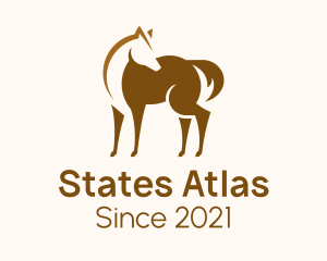 Brown Horse Stallion logo design