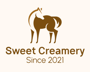 Brown Horse Stallion logo design