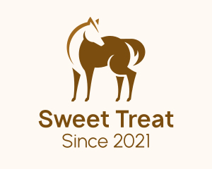 Brown Horse Stallion logo design