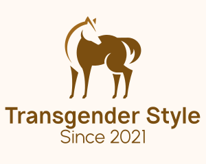 Brown Horse Stallion logo design