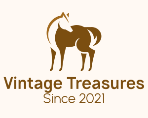 Brown Horse Stallion logo design