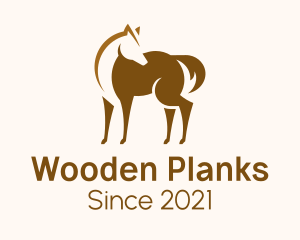 Brown Horse Stallion logo design