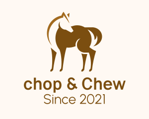 Pony - Brown Horse Stallion logo design