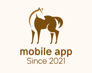 Wild Horse - Brown Horse Stallion logo design