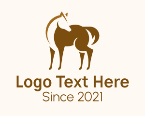 Silhouette - Brown Horse Stallion logo design