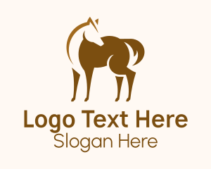 Brown Horse Stallion Logo