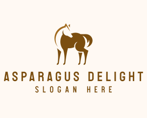 Brown Horse Stallion logo design