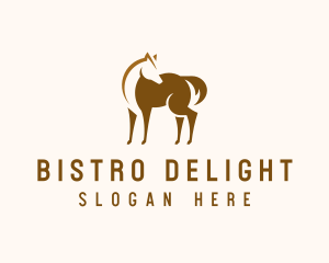 Brown Horse Stallion logo design