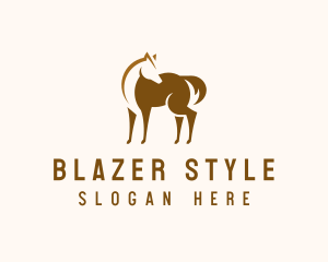 Brown Horse Stallion logo design