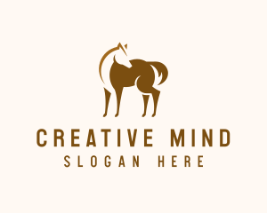 Brown Horse Stallion logo design