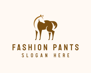 Brown Horse Stallion logo design