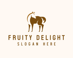 Brown Horse Stallion logo design