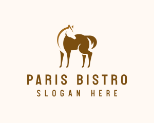 Brown Horse Stallion logo design