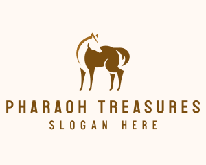 Brown Horse Stallion logo design