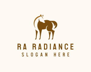 Brown Horse Stallion logo design