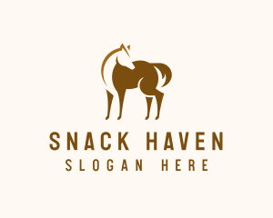 Brown Horse Stallion logo design