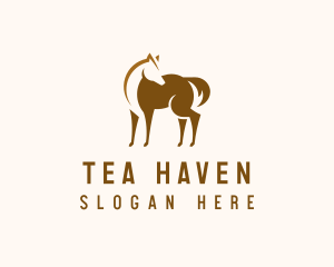 Brown Horse Stallion logo design