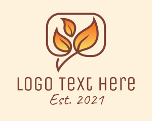 Messaging - Gradient Autumn Leaves logo design