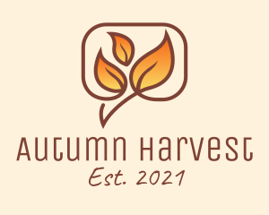 Gradient Autumn Leaves logo design