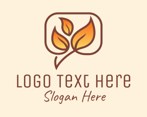 Gradient Autumn Leaves Logo