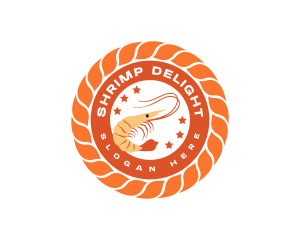 Seafood Cuisine Shrimp logo design