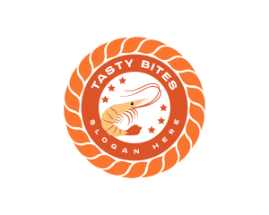 Menu - Seafood Cuisine Shrimp logo design