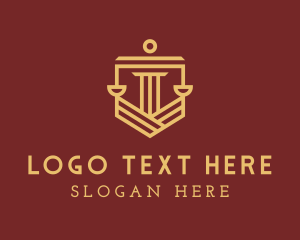 Legal Scale Pillar logo design