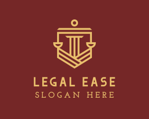 Legal Scale Pillar logo design