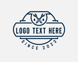 Emblem - Wrench Plumbing Tools logo design