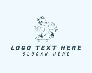 Skateboard - Dog Skateboard Pet logo design