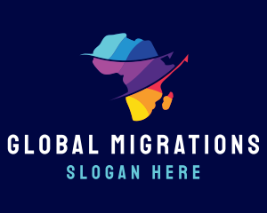Immigration - Migration Travel Africa logo design
