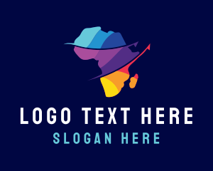 Geography - Migration Travel Africa logo design