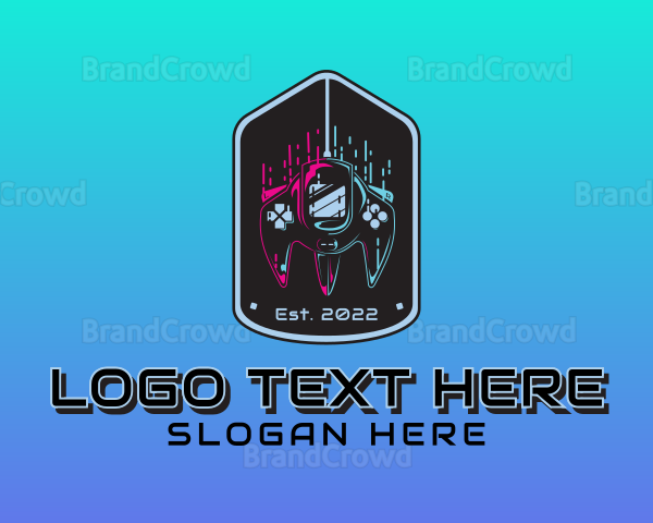 Futuristic Gaming Spaceship Controller Logo