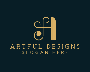 Golden Hotel Boutique logo design