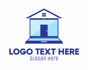 Laptop - House Laptop Property logo design