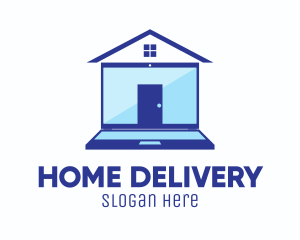 House Laptop Property logo design