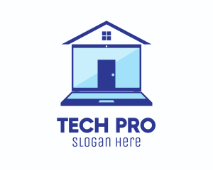 Laptop - House Laptop Property logo design