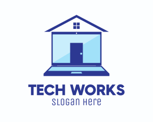 House Laptop Property logo design