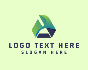Video Game - Modern Digital Letter A logo design