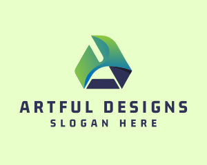 Modern Digital Letter A  logo design