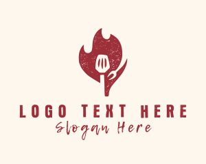 Skewer - Hot Spatula Restaurant logo design