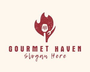 Hot Spatula Restaurant logo design