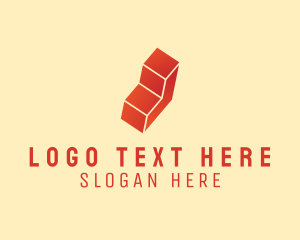 Modern - Geometric Block Logistics logo design