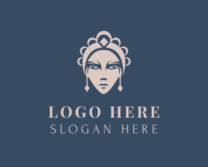 Queen - Beige Goddess Jewelry logo design